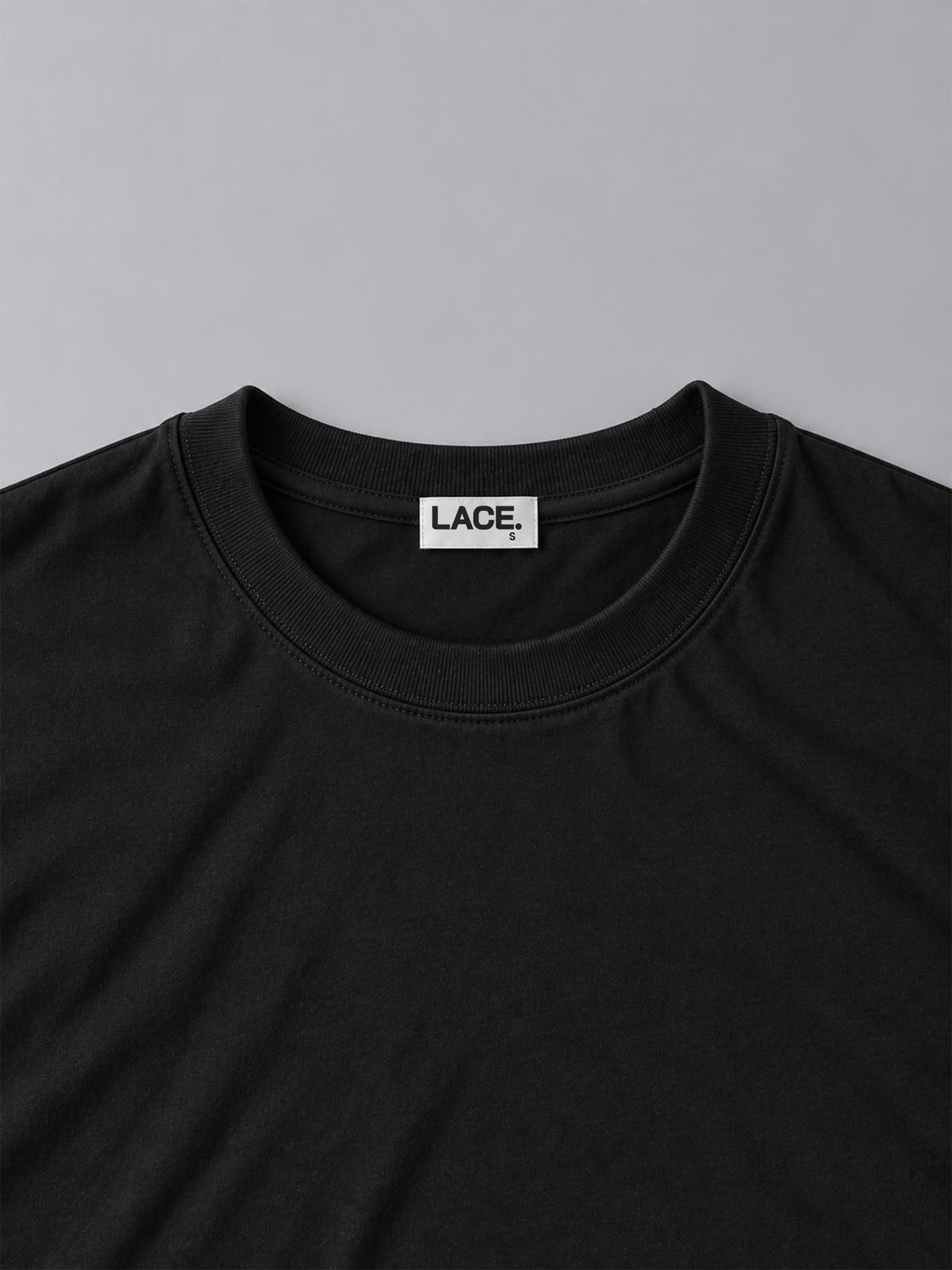 Lace Clothing Basic Shirt Black, Detailaufnahme LACE. Logo #black