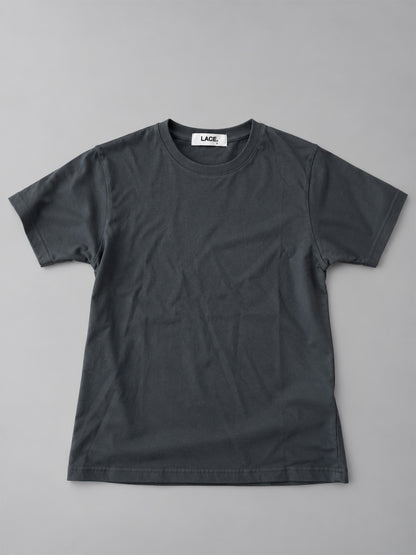 Lace Clothing Basic Shirt Dark Grey, Vorderseite flach mit LACE. Logo #dark-grey
