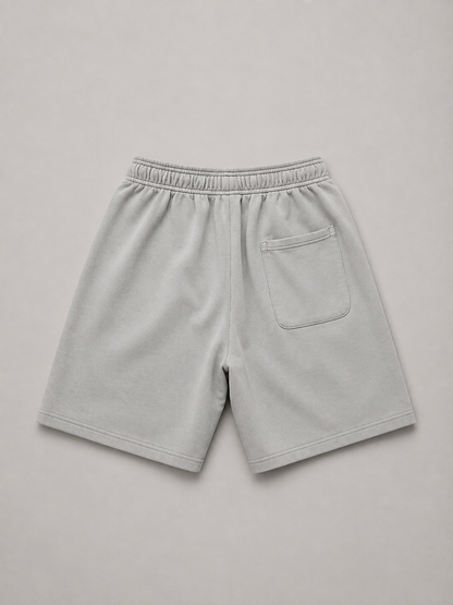 Logo Sweat Shorts Mid Grey, Rückseite flach, Lace Clothing #mid-grey